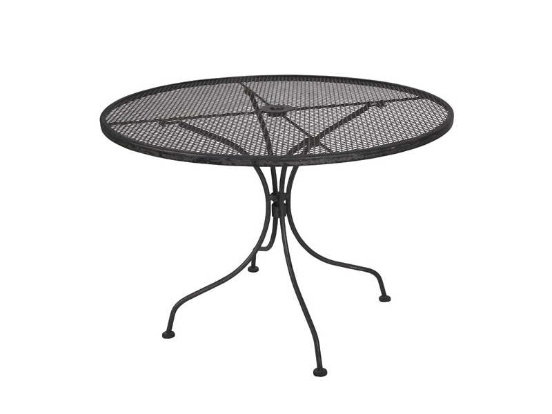 Round Steel Mesh Patio Table Element, Metal Mesh Patio Furniture